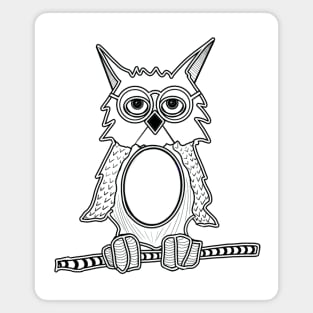 Little owl on a branch... Magnet